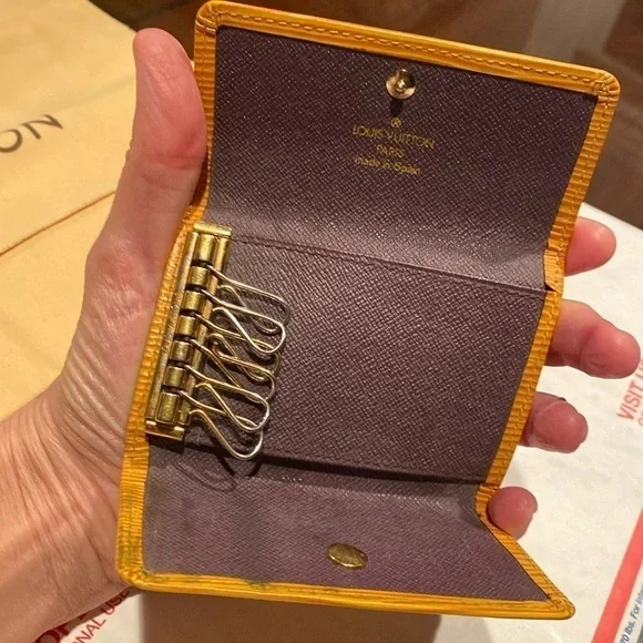 Louis Vuitton Yellow Epi 6 Key Holder #CA0979